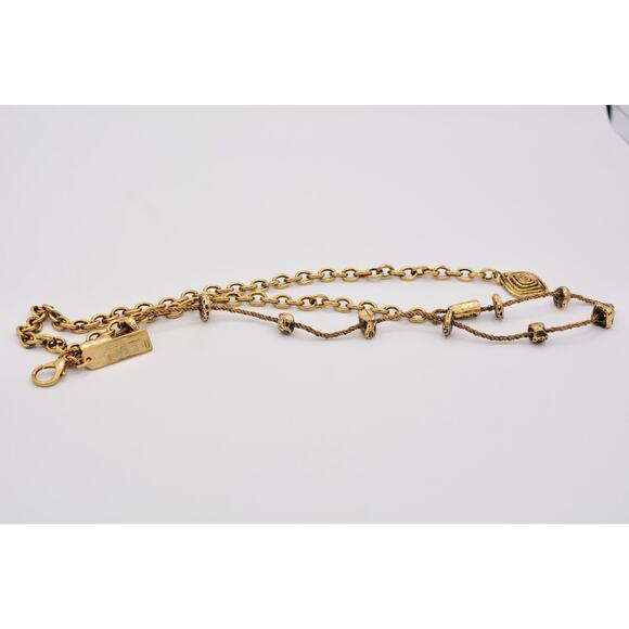 New York Studio Vintage Chain Belt Antiqued Gold Heavy Made  display picture 1